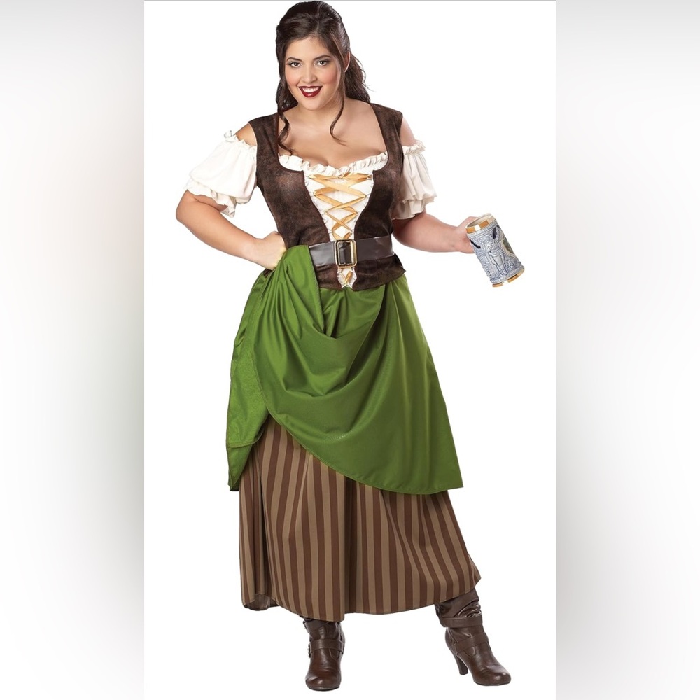 Plus Size Tavern Maiden Costume - 1X (16-18)
